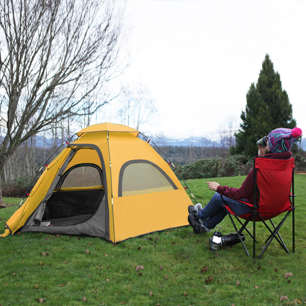 Cheap Goat Tents Outdoor Hexagonal 150D Oxford Cloth Double Person Light Hiking Tent B3 Mesh Double Layer Camping Mountaineer Backpack Tent   